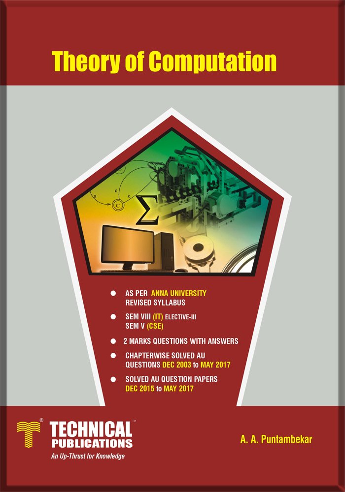 Amazon.co.jp: Theory of Computation for ANNA University (V-CSE